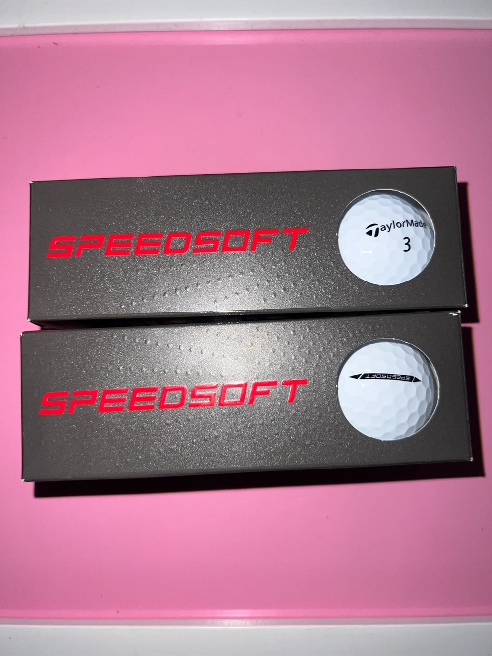 TaylorMade SpeedSoft White Golf Balls. 2 boxes. Total 6 balls. Brand new.